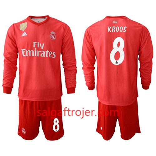 Real Madrid Fodboldtrøjer Kroos 8 Børn 3. sæt 2018/19 Langærmet Real Madrid Fodboldtrøjer Kroos 8 Børn 3. sæt 2018/19 Langærmet